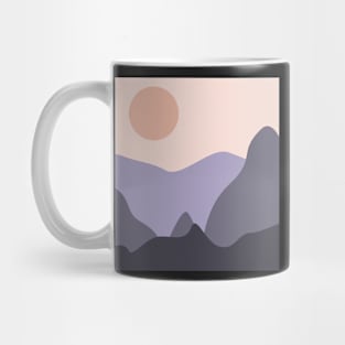 Retro Abstract Mountain and Desert at Dusk Vibes Mug